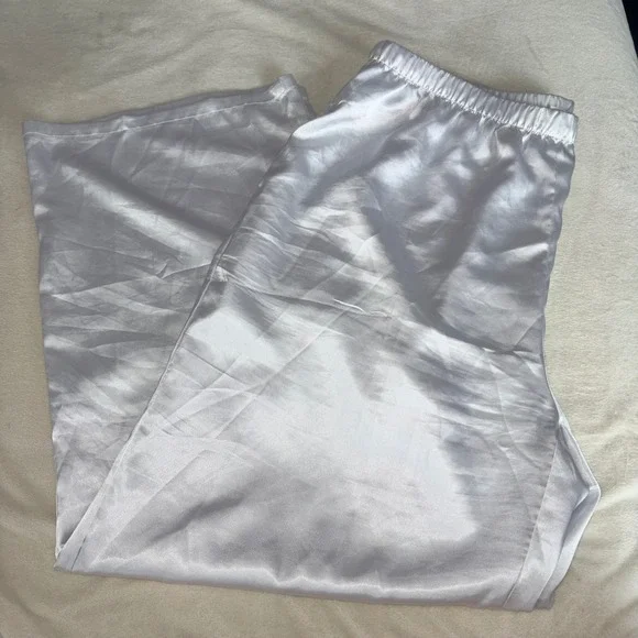 Ekouaer 6 Piece Satin Cami and Pant Set V-Neck Lace Adj Straps Jewel Tones XL - Picture 12 of 13